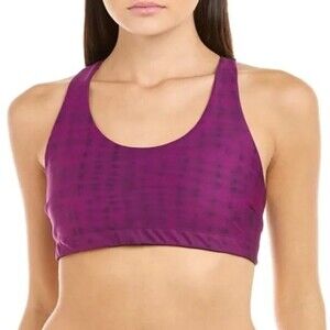 NEW Calme Johnny Was Endurance Reversible Sports Bra in Multicolor Wine Size XS